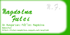 magdolna fulei business card